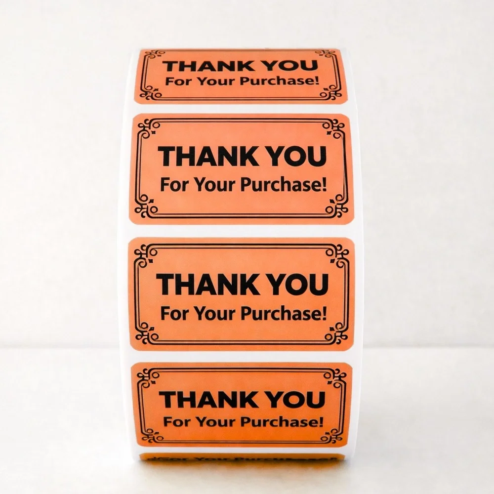 Thank You For Your Purchase Labels 100 Pack – Small Business Packaging Stickers